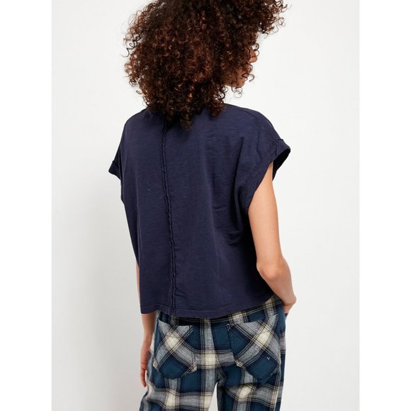 NWT Free People You Rock Tee / Navy - Picture 2 of 6